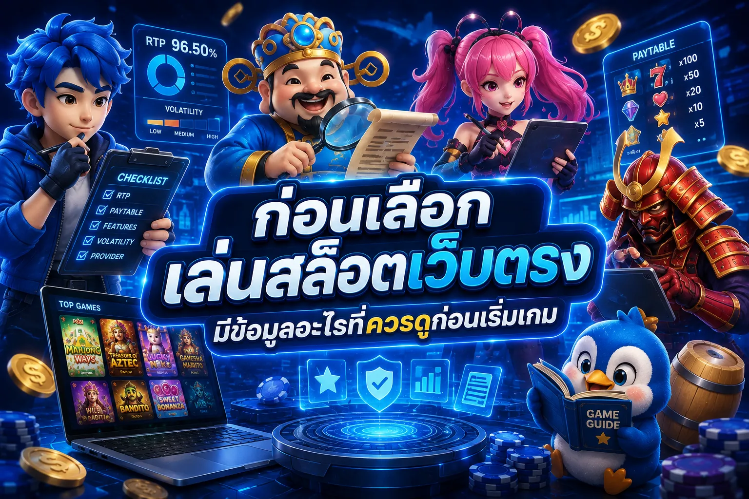 ก่อนเลือกเล่นสล็อตเว็บตรง มีข้อมูลอะไรที่ควรดูก่อนเริ่มเกม